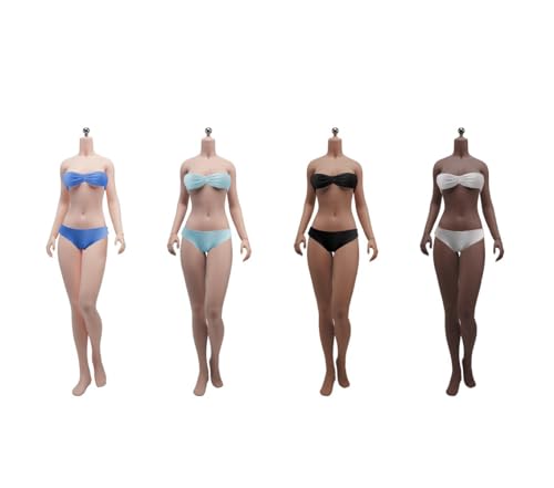 AMITD 1/6 Maßstab weiblicher Körper,12inch Super Flexible Young Girl Medium Bust Seamless Action Figure Körper Collection (S35B Black Skin Without Head), S34/S35 von AMITD