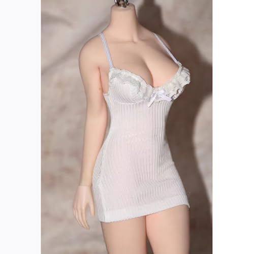 AMITD 1/6 Scale 12 Inches Female Figure Doll Clothes, Handmade Costume,Tight Dress Outfit for Phicen,TBLeague JIAOU Action Figure (White B) von AMITD