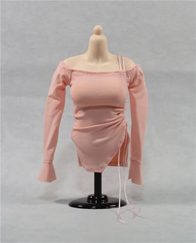 AMITD 1/6 Scale Female,Figure Doll Clothes Drawstring Long Sleeve T Shirts Costume for 12" Soldier Action Figure(Pink) von AMITD