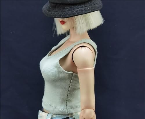 AMITD 1/6 Scale Female,Figure Doll Clothes Knit Vest Sleeveless Shirt Costume for 12" Female Soldier Action Figure(Gray) von AMITD