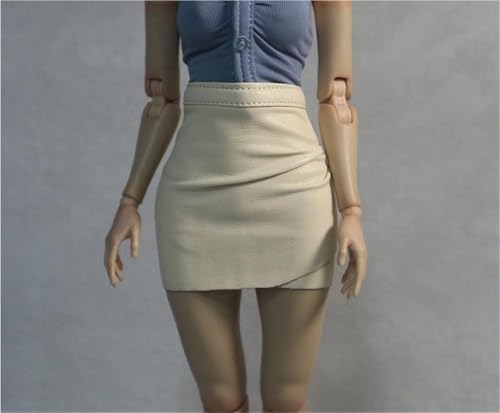 AMITD 1/6 Scale Female,Figure Doll Clothes Leather Skirt High Waisted Skirts for 12" Female Soldier Action Figure(White) von AMITD