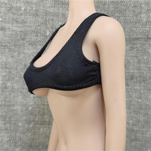 AMITD 1/6 Scale Female,Figure Doll Clothes Sleeveless Fitting Knit Shirts for 12" Female Soldier Action Figure(Black) von AMITD