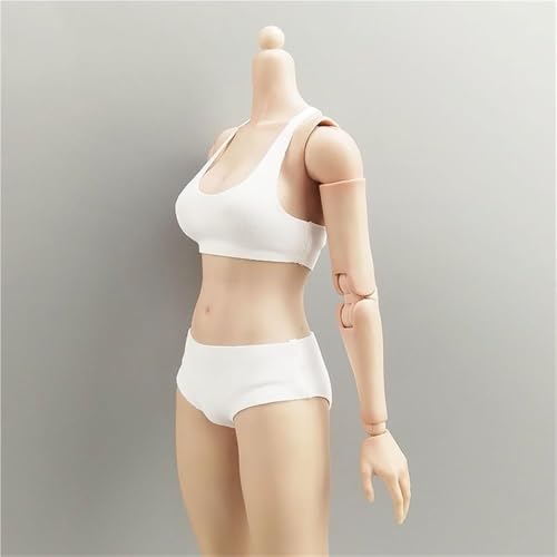 AMITD 1/6 Scale Female,Figure Doll Clothes Sports Shirt Underwear Costume for 12" Female Soldier Action Figure(White) von AMITD
