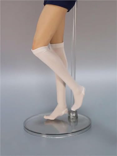 AMITD 1/6 Scale Female,Figure Doll Socks Knee Socks Legging Accessories for 12" Soldier Action Figure(White) von AMITD