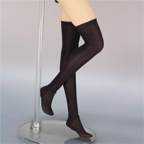 AMITD 1/6 Scale Female,Figure Doll Socks Long Stockings Legging Accessories for 12" Soldier Action Figure(Black) von AMITD