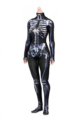 AMITD 1/6 Scale Female Accessories Jumpsuit Heroine one-Piece Tights for 12 inch Woman Action Figure Perspective Effect Skull Pattern H AMITD 1/6 Scale Female Accessories Jumpsuit Heroine one-Piece Tights for 12 inch Woman Action Figure Perspective Effect Skull Pattern H von AMITD
