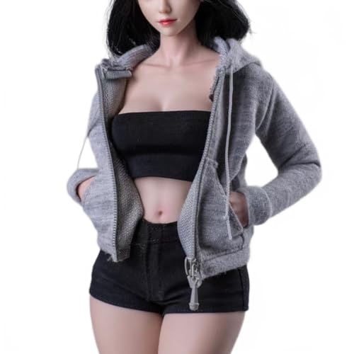 AMITD 1/6 Scale Female Clothes Hoodie Zip-up Hooded Sweatshirt for 12 inch Woman Action Figure B Multicolored AMITD 1/6 Scale Female Clothes Hoodie Zip-up Hooded Sweatshirt for 12 inch Woman Action Figure B Multicolored von AMITD