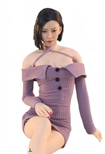 AMITD 1/6 Scale Female Clothes Strapless Dress,Handmade Costume for Phicen,TBLeague JIAOU Action Figure Body Purple von AMITD