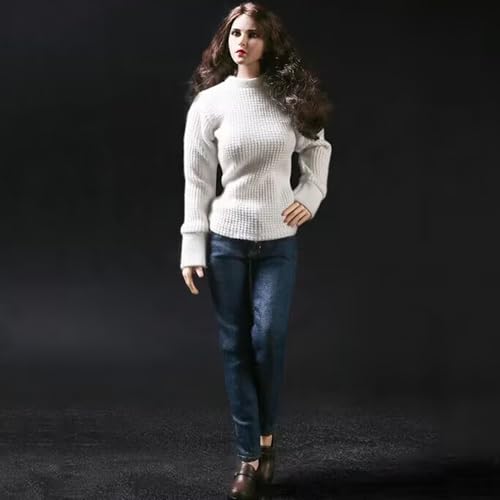 AMITD 1/6 Scale Female Figure Doll Clothes, Handmade Full Suit, Sweater + Jeans, Outfit for 12 inch Female Action Figure Phicen,TBLeague AMITD 1/6 Scale Female Figure Doll Clothes, Handmade Full Suit, Sweater + Jeans, Outfit for 12 inch Female Action Figure Phicen,TBLeague von AMITD