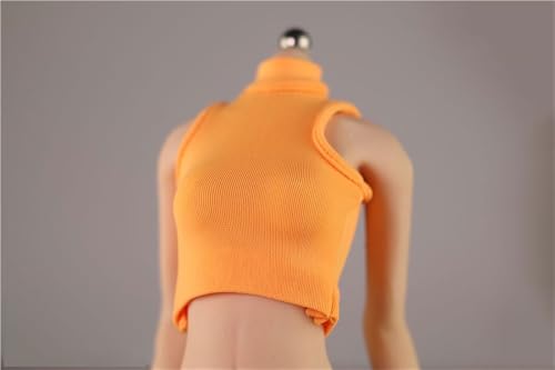 AMITD 1/6 Scale Female Soldier Figure Clothes Tight Fitting T Shirt for 12 Inch Movable Doll Miniatures Accessories(Orange) von AMITD