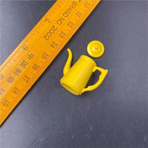 AMITD 1/6 Scale Figure Tea Kettle Model Miniature Furniture Accessories for 12 inch Seamless Action Figure Body(Yellow) von AMITD