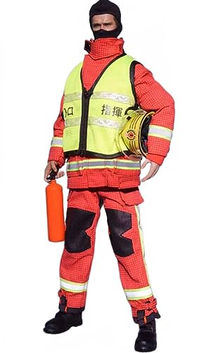 AMITD 1/6 Scale Figure doll Clothes Fire Hero uniform for 12 inch Collectible Action Figure(red) von AMITD