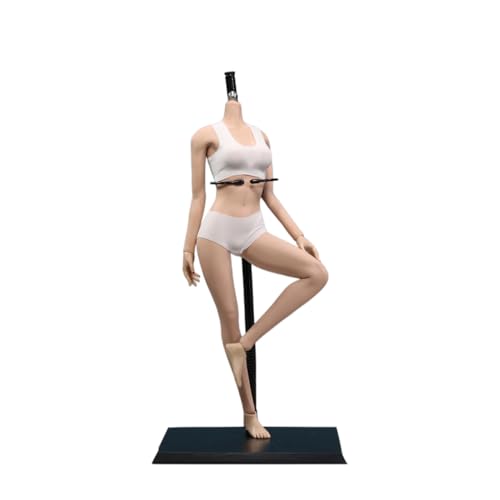 AMITD 1/6 weiblicher Körper, 12" Super Flexible Asian Type, JIAOUDOLL Seamless Narrow Shoulders, Middle Bust, Detachable Feet (New Suntan Skin, JOQ-10C) von AMITD