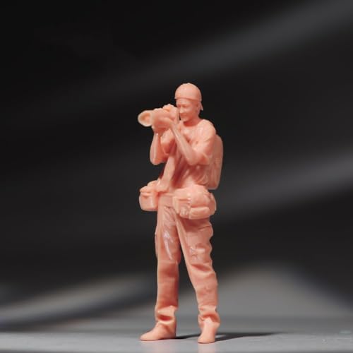 AMITD 1/87 Scale Unpainted Photographer Toy Figure, Professional Male Photographer Figurine, Capturing Moments with Camera Figure, Professional Landscape Cameraman Mini Statue AMITD 1/87 Scale Unpainted Photographer Toy Figure, Professional Male Photographer Figurine, Capturing Moments with Camera Figure, Professional Landscape Cameraman Mini Statue von AMITD