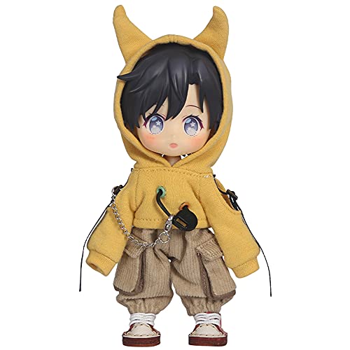AMITD BJD Clothes Fashion Little Devil Sweater Hoodie for Ob11,Molly, GSC, 1/12 Bjd Doll Clothing Doll Accessories Toys (Yellow) von AMITD