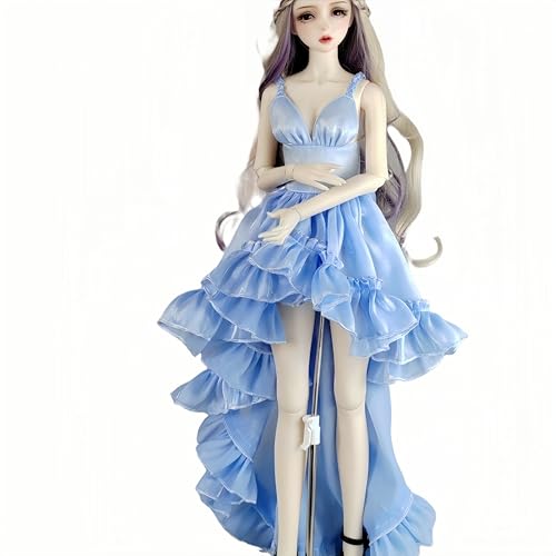 AMITD BJD Doll Clothes Handmade Fashionable and Cute Clothing Suitable for 1/3 1/4 1/6 11.8 in 18in 24 in BJD SD Doll (Light Blue, 1/4) von AMITD