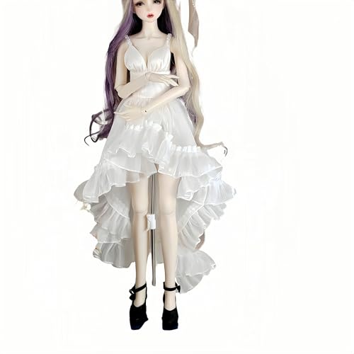 AMITD BJD Doll Clothes Handmade Fashionable and Cute Clothing Suitable for 1/3 1/4 1/6 11.8 in 18in 24 in BJD SD Doll (White, 1/3) von AMITD
