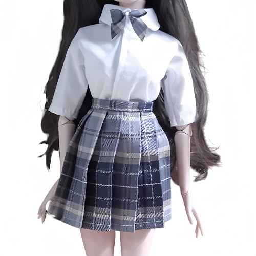 AMITD BJD Doll Clothes Outfit Set Handcrafted Stylish Short Shirts Skirts and Bow Ties Compatible with 1/3 1/4 1/6 BJD Doll SD Doll (D, 1/6) von AMITD