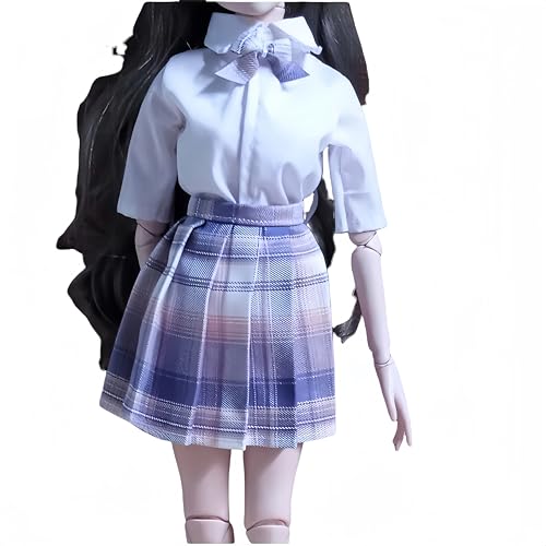 AMITD BJD Doll Clothes Outfit Set Handcrafted Stylish Short Shirts Skirts and Bow Ties Compatible with 1/3 1/4 1/6 BJD Doll SD Doll (E, 1/3) von AMITD