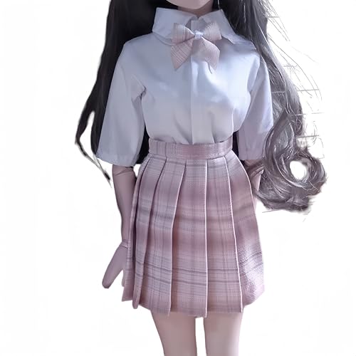 AMITD BJD Doll Clothes Outfit Set Handcrafted Stylish Short Shirts Skirts and Bow Ties Compatible with 1/3 1/4 1/6 BJD Doll SD Doll (L, 1/4) von AMITD