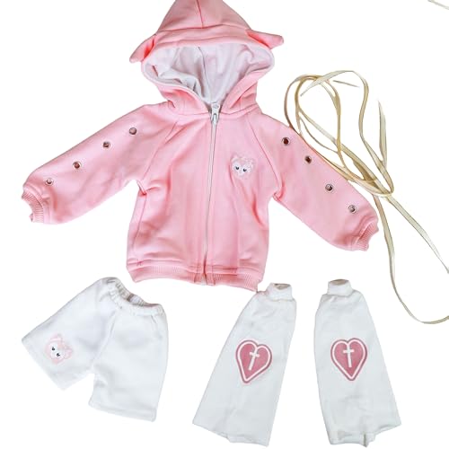 AMITD BJD Doll Clothes - Pink Hoodie and Shorts(Clothes Only, No Doll's Body, Wig, Shoes, etc and Other Accessories) (Doll 1/3) von AMITD