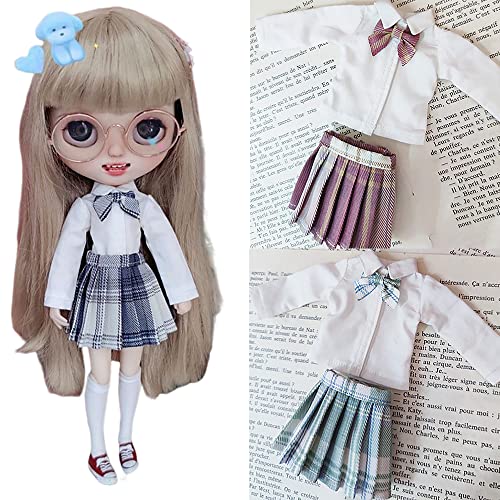 AMITD BJD Doll Clothes Shirt + Skirt JK Suit for Blyth,Ob24,Licca,Azone BJD Doll Accessories Clothing (Green) von AMITD