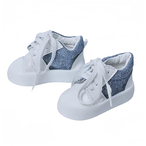 AMITD BJD Doll Shoes 1/4 Ball Jointed Doll Shoes Handmade Fashion Shoes for 1/4 BJD Dolls and Gifts for Doll Lovers (Blue and White) von AMITD