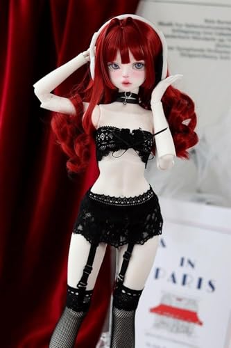 AMITD BJD Dolls Clothes - 1/3 & 1/4 Sizes - Underwear, Socks & Accessories for 60 cm & 45 cm Dolls (Black, 1/3) von AMITD