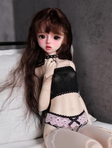 AMITD BJD Dolls Clothes of 1/4 Dolls Underwear Underpants Necklace Long Stockings Accessories for 45 cm BJD Dolls (Clothes Only, Doll Not Included)(Black) von AMITD