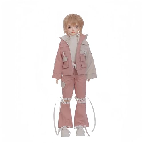 AMITD BJD-Puppen, Männlich, 1/4, Kugelgelenkpuppe, SD-Puppe, Hartholz, Handgemalte Schminke, Dekoration für zu Hause und Geschenkset (H) von AMITD