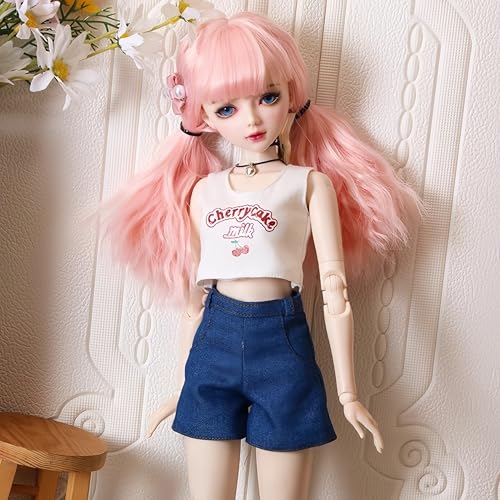 AMITD Bjd Doll Clothes,Ball Jointed Doll Clothes,Handmade,Many Styles, for 1/3 1/4 1/6 bjd Doll (H (Clothes and Trousers), 1/3) von AMITD