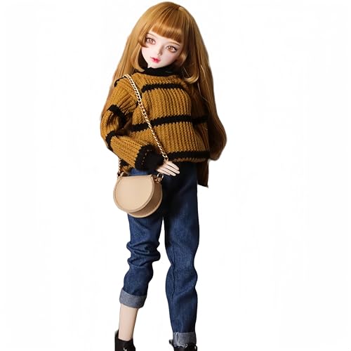 AMITD Bjd Doll Clothes,Ball Jointed Doll Clothes,Handmade,Sweater, for 1/3 1/4 bjd Doll (Yellow, 1/3) von AMITD
