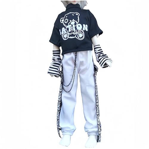 AMITD Bjd Doll Clothes Handmade T-Shirt Pants Sleeves Accessories Suitable for 1/3 1/4 1/6 BJD Doll SD Doll Gifts for Girls (G, 1/4) von AMITD