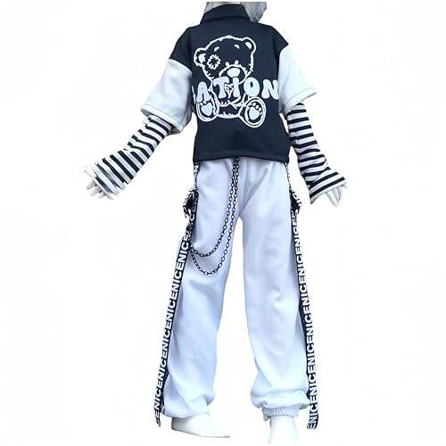 AMITD Bjd Doll Clothes Handmade T-Shirt Pants Sleeves Accessories Suitable for 1/3 1/4 1/6 BJD Doll SD Doll Gifts for Girls (H, 1/4) von AMITD
