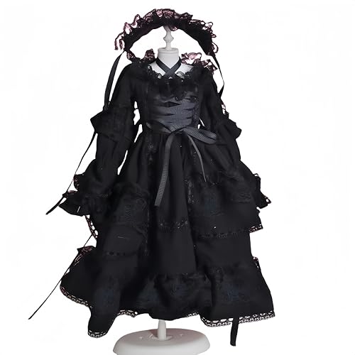 AMITD Bjd Doll Clothes for 1/3 1/4 1/6 Handmade Cute Skirts Suitable for 11.8 18 24 inch BJD SD Doll Gifts for Doll Lovers (Black, 1/3) von AMITD