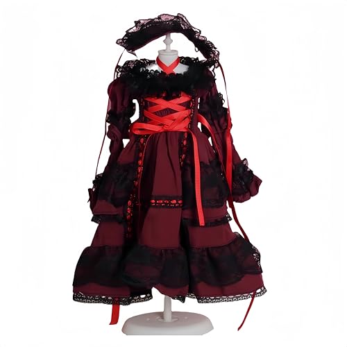 AMITD Bjd Doll Clothes for 1/3 1/4 1/6 Handmade Cute Skirts Suitable for 11.8 18 24 inch BJD SD Doll Gifts for Doll Lovers (Red, 1/4) von AMITD