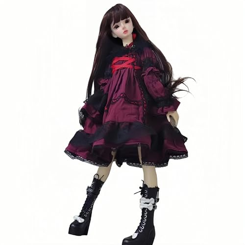 AMITD Bjd Doll Clothes for 1/3 1/4 1/6 Handmade Cute Skirts Suitable for 11.8 18 24 inch BJD SD Doll Gifts for Doll Lovers (Red, 1/6) von AMITD