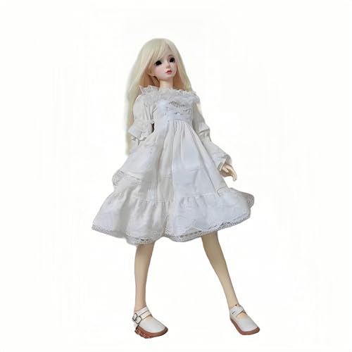 AMITD Bjd Doll Clothes for 1/3 1/4 1/6 Handmade Cute Skirts Suitable for 11.8 18 24 inch BJD SD Doll Gifts for Doll Lovers (White, 1/3) von AMITD