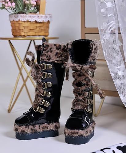 AMITD Bjd Doll Shoes 1/4 Ball Jointed Doll Shoes Handmade Fashion Leopard Shoes for 1/4 BJD Doll and Gifts for Doll Lovers (Brown) von AMITD