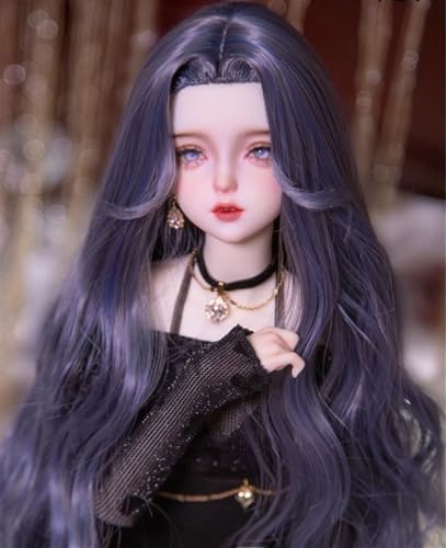 AMITD Doll Wig for 1/3 1/4 BJD Doll Wig Soft Wig Hair Handmade Curly Wigs(Blue,1/4) von AMITD