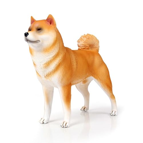 AMITD Large Shiba Inu Akita Dog Model Solid Simulation Animal Collector Hand-Made Ornaments Gift (Yellow) von AMITD
