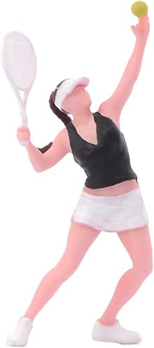 AMITD Male & Female Tennis Player Figures, Tennis Player Figurines, Dynamic Tennis Player Miniatures Diorama - 1/18 to 1/87 Scale Miniature Figure Model (Female, 1/64) von AMITD