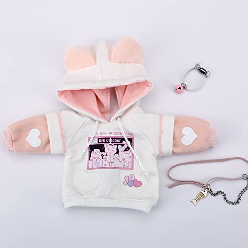 AMITD New 1/3, 1/4, 1/6BJD Doll Clothes Cute Cat Sweater for Large 1/6, Yosd, 30cm 45cm 60cm Bjd SD DD Doll Accessories (White-Pink,1/6) von AMITD
