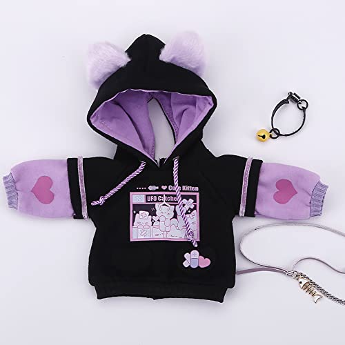 AMITD New 1/6, 1/4,1/3 BJD Doll Clothes Cute Cat Sweater Hoodie Jacket for Big 1/6, Yosd, 30cm/45cm/60cm Dolls Clothing BJD SD Doll Accessories (Black-Purple,1/3) von AMITD