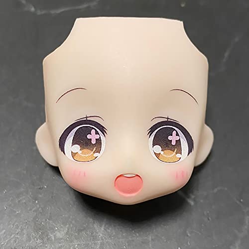 AMITD New Cute Dolls face OB11 Doll Head Split GSC,1/12BJD Replacement face Action Figure Doll Accessories (Brown2) von AMITD