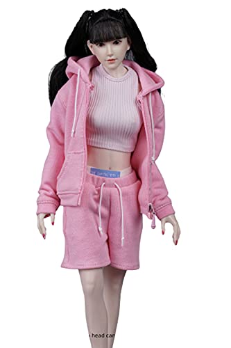 AMITD SA Toys SA023 1/6 Scale Cool Street Fashion Sport Style Hooded Sweater Vest Short Three-Piece Suit for 12 inch phicen Sexy Women Body Doll collectable Action Figure C von AMITD