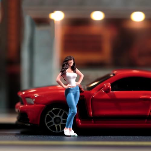AMITD Sexy Woman Standing Figurine, 1/18-1/87 Scales Female Standing Figure, Miniature Figure of a Sexy Woman in a Akimbo Pose, Perfect People Miniature Collection (Colored, 1/18) von AMITD