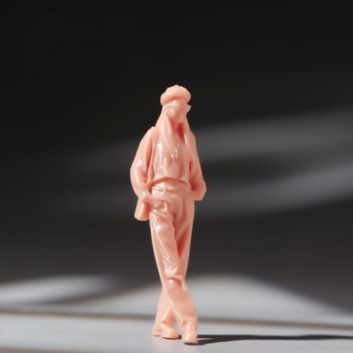 AMITD Stylish Walking Girl Figurine in Sunglasses, 1/18 1/24 1/43 1/64 1/87 Scale Toy Figure Street Walking Female with Casual Outfit, Fashion Female Street Model Figure Mini Statue (Unpainted, 1/43) von AMITD
