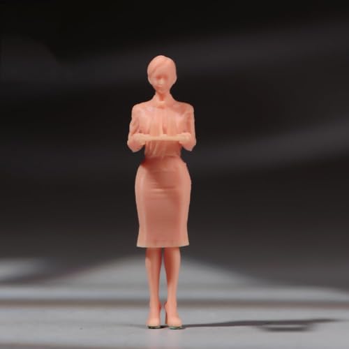 AMITD Waitress Figure. Business Uniform. Standing Serving Pose. Perfect for Aviation Collections. (Unpainted, 1/87) von AMITD
