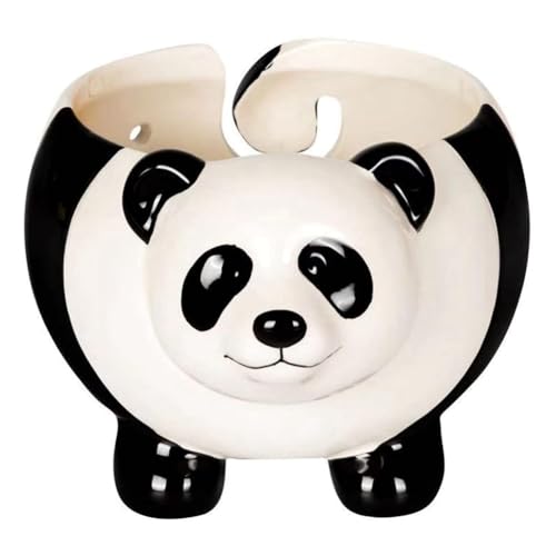 AMIUHOUN Garnschale in Panda-Form, Aufbewahrungskorb für Strickwolle, rund, mit Löchern, Keramik, glänzende Oberfläche, exquisite Textur, einfach zu bedienen, langlebig AMIUHOUN Garnschale in Panda-Form, Aufbewahrungskorb für Strickwolle, rund, mit Löchern, Keramik, glänzende Oberfläche, exquisite Textur, einfach zu bedienen, langlebig von AMIUHOUN